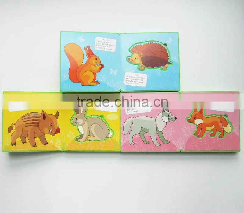 Colored infant kids eco-friendly EVA soft foam book printing educational animals learning