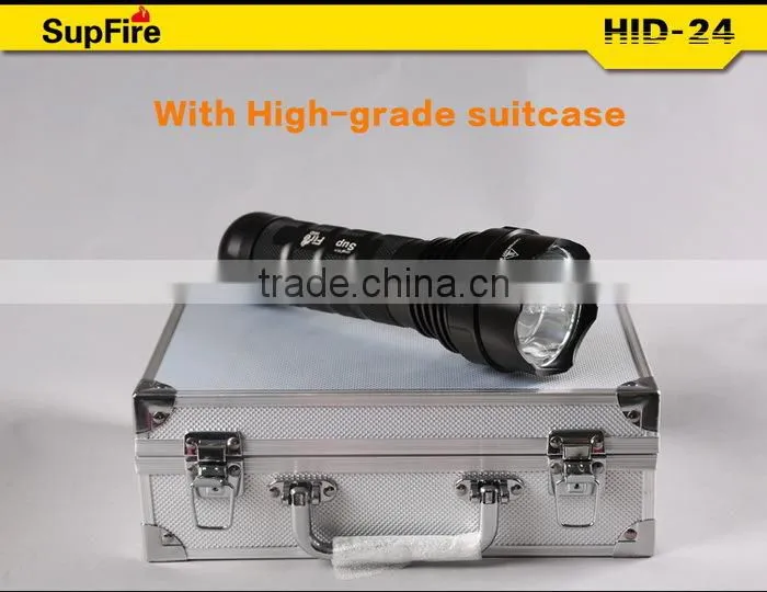 Rechargeable 24w high power 1600lm hid xenon torch flashlight with CE