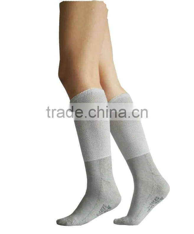 whilte long diabetic sock