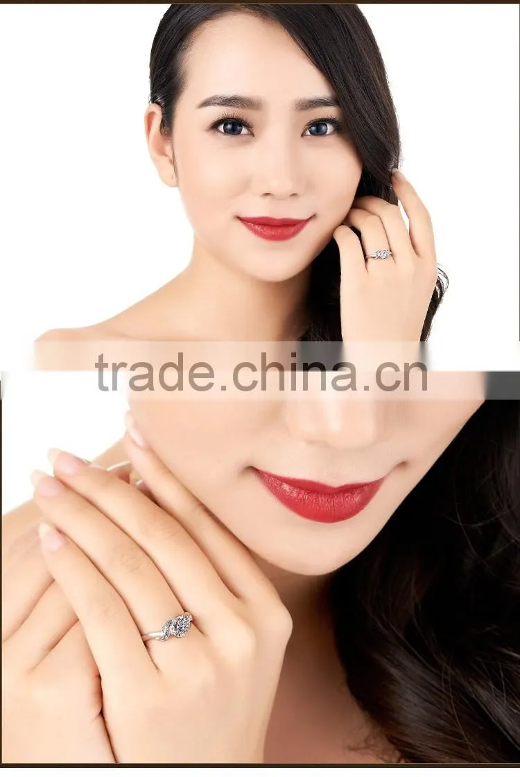 infinite New Collection Micro Pave Setting 925 Silver Ring custom clover ring of lucky for young lady