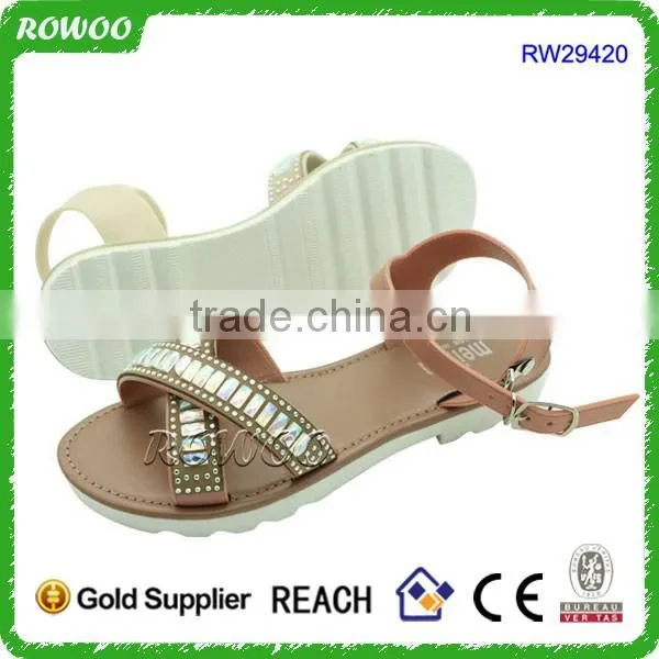 2016 Lovely New Designs Flat Sandals China Wholesale Sandals For Lady