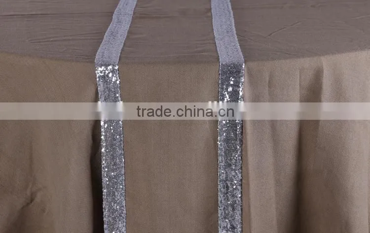 Fancy wedding burlap and sequin table runner size