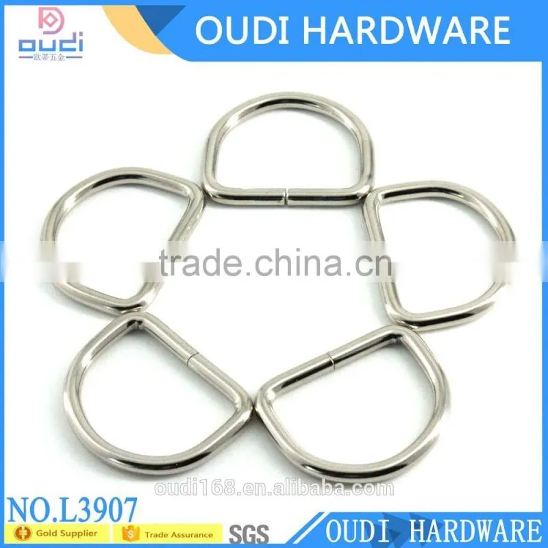metal D ring for bags, D-ring, D buckle for bags, bag hardware