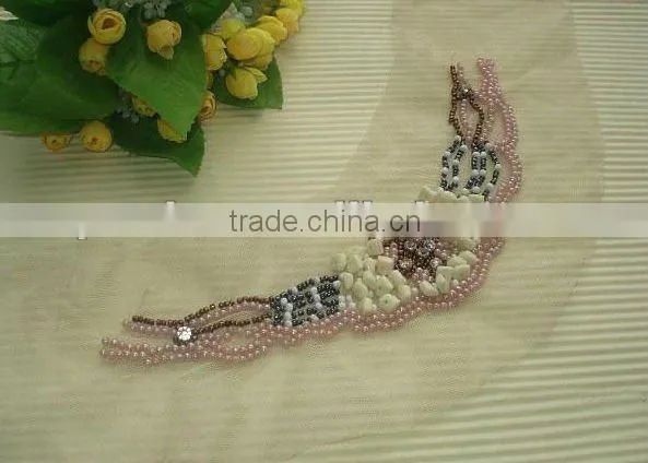 Blouse collar design neck design, beads neckline