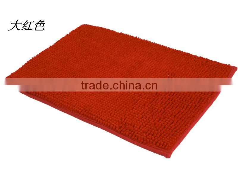 chenille short pile door mat with anti slip base