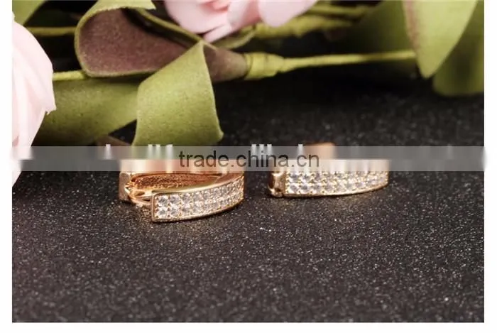 copper jewellery attractive design zircon earring for women