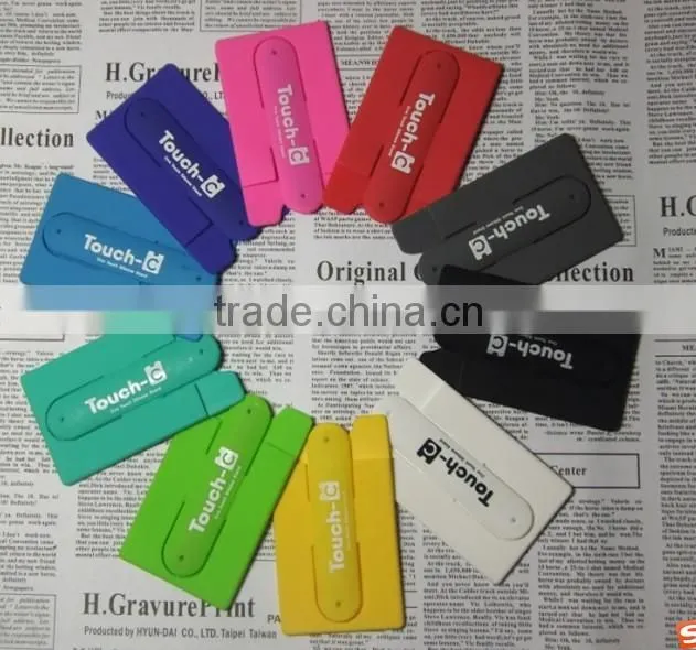 One Touch New Design Sucker Silicone Smart Phone Card Pocket Stand