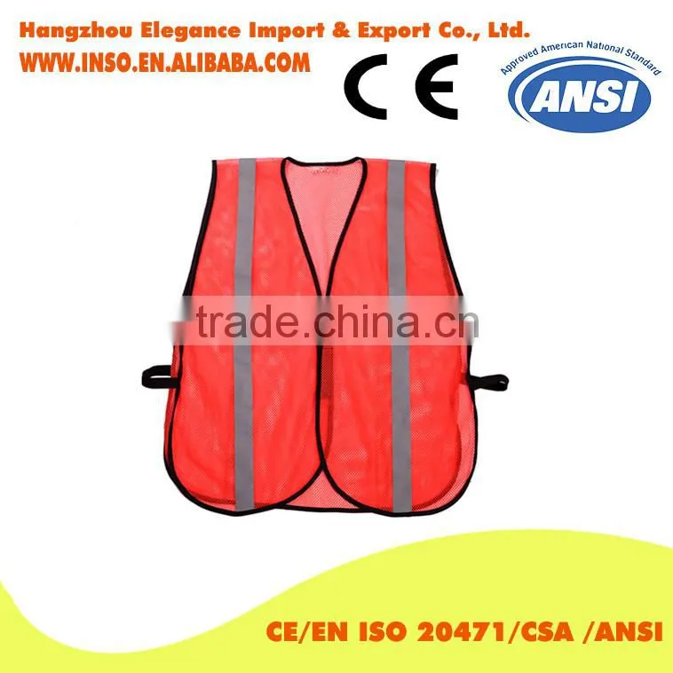 2016 reflective safety clothing 100% Polyester Hi Vis Public Safety Vest