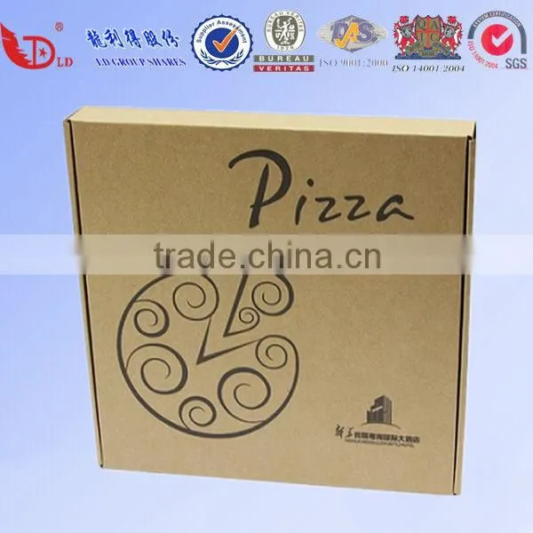 Recycled material Kraft Paper pizza box with beautiful design