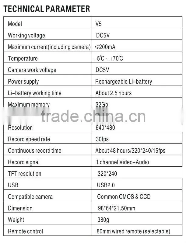 2.5" Color TFT DVR with Pinhole CCD Camera--Portable/Pocket size