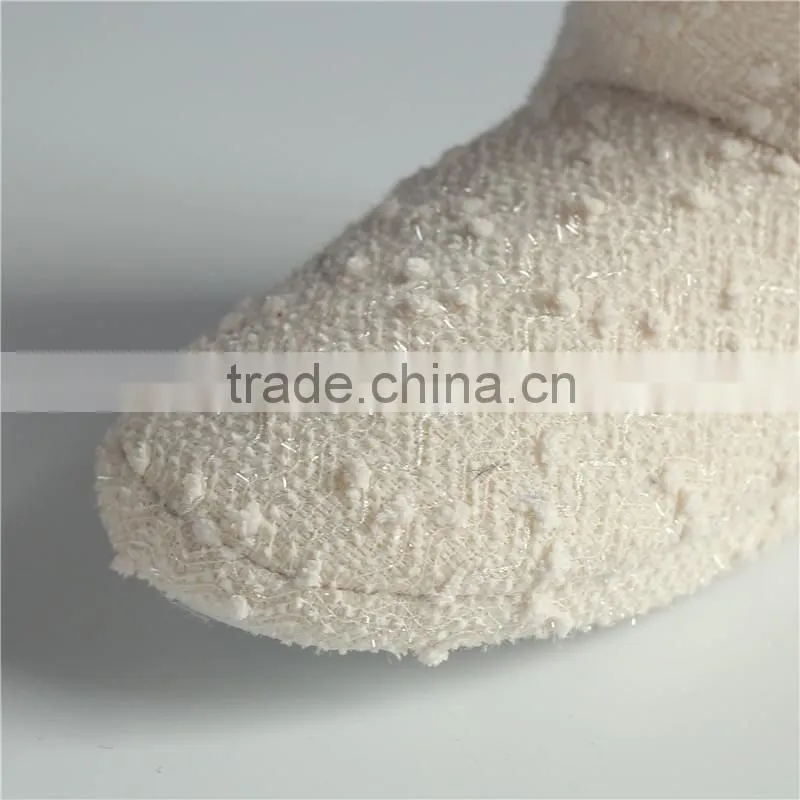 Ladies slipper boots with button