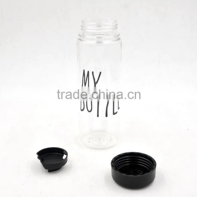 JoyShaker - Fashion Portable Clear My Bottle Sport Plastic Fruit Juice Water Cup 500ML