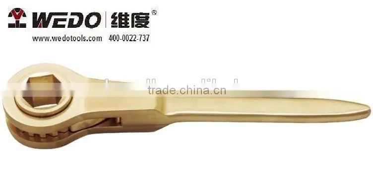 Ratchet Wrench with Ball Aluminium Bronze/Beryllium Copper (non sparking tools) High-quality WEDO TOOLS
