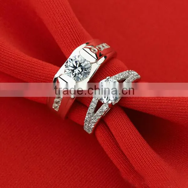 Good Quality Best Price 925 Silver Wedding Ring Set for Women