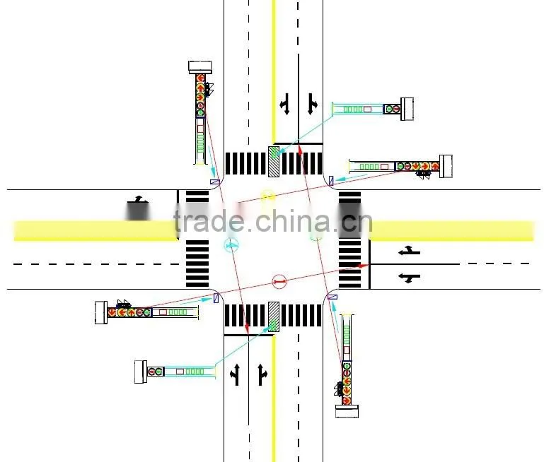 Brand new integrated solar power system wireless pedestrian traffic light with button