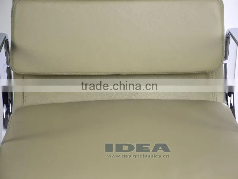 Replica EA219 Charles and Ray High Back Soft Pad Desk Chair- Grey Color Genuine Leather