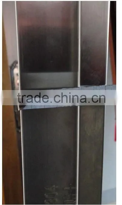 Black titanium plate Stainless Steel Glass Door