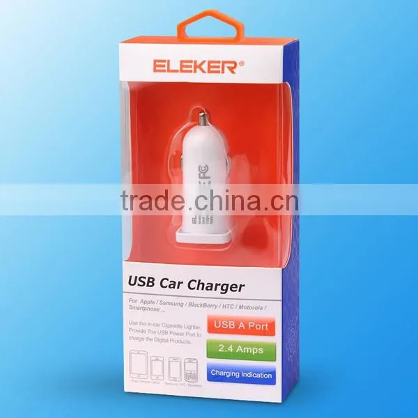 universal car chargers 5V 2.4A portable car cell phone chargers