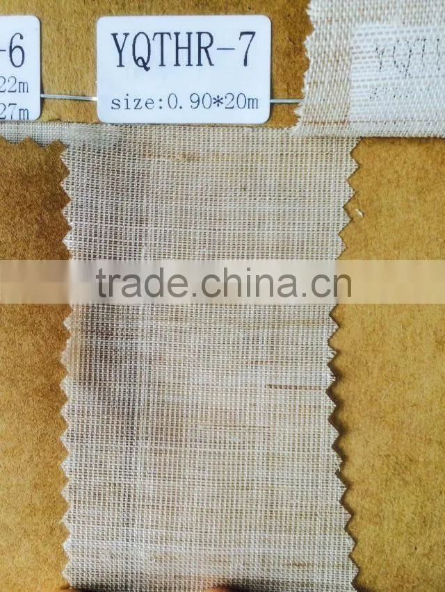 unbleached ramie&silk combined woven plain fabric