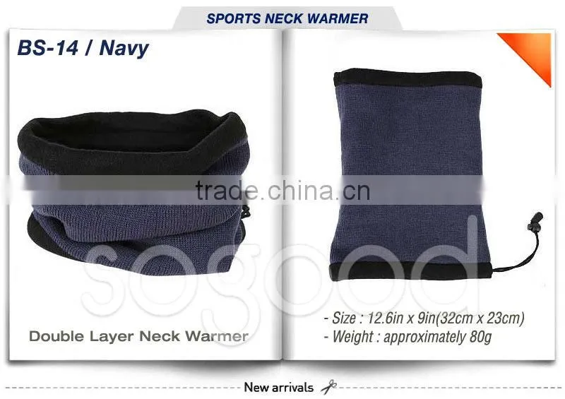 Polar Fleece & Kint Double layer Neck warmer Beanie scarf Ski Snowboard
