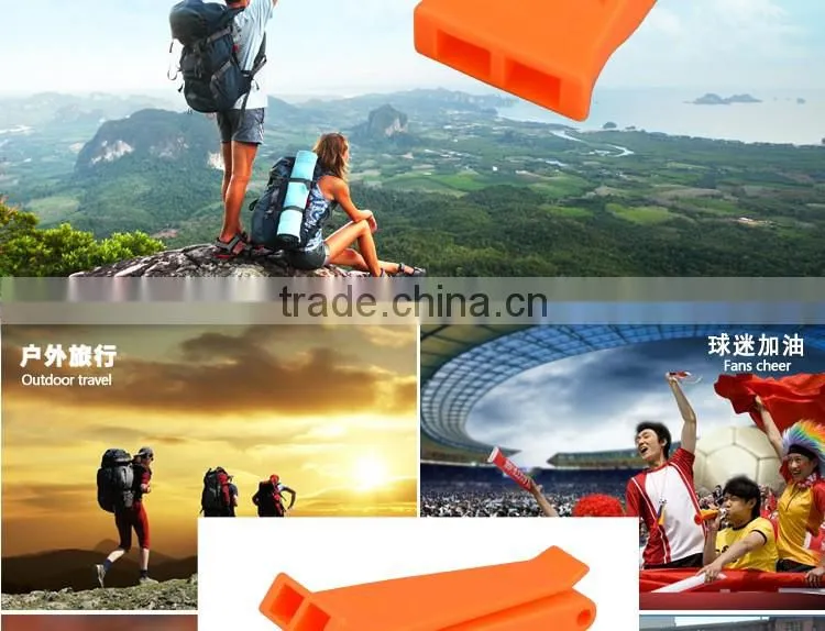 Flat plastic whistle custom print whistle cheap custom whistle lanyard