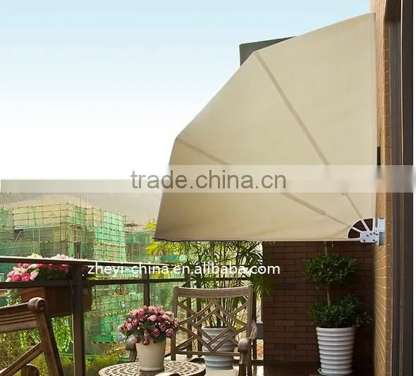 folding wind screen side awning retractable awning