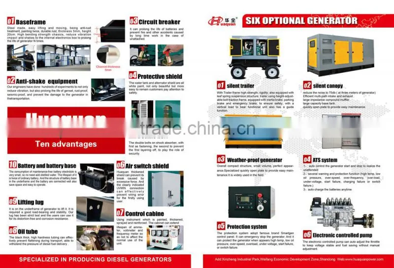 CE approved diesel generator with brushless alternator from china