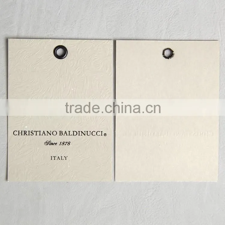 High quanlity garment paper hangtag for trouser jumpsuit