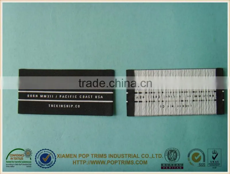 customized high quality garment woven label