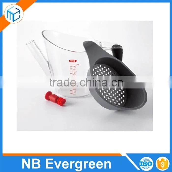 Gravy Oil Fat Separator Measuring Cup with Strainer