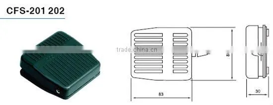 New plastic aluminum foot switch