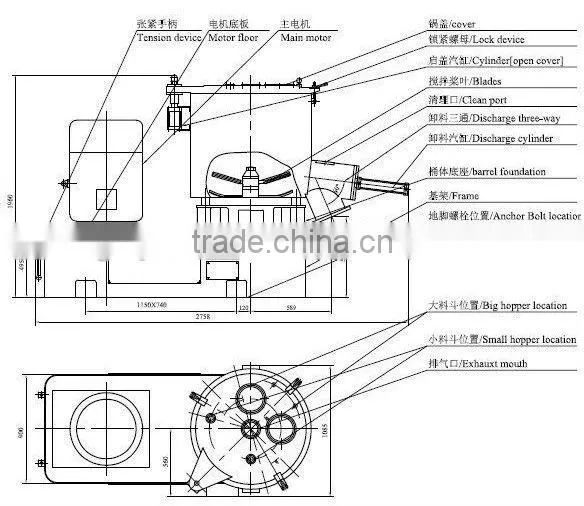 Rotary Plastic Powder Mixer/PVC Mixer