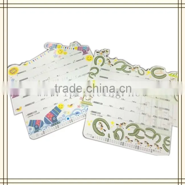 New Design Die-cutting Different Shapes with EVA Unique Funny Desk Calendar
