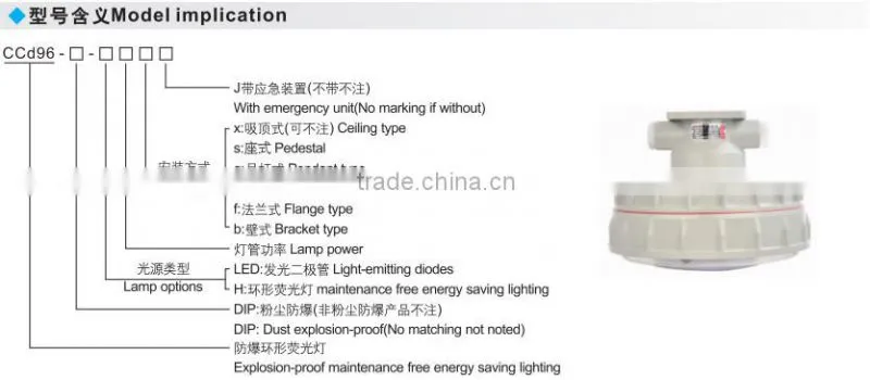 CCD96- Explosion-proof circular fluorescent lamp