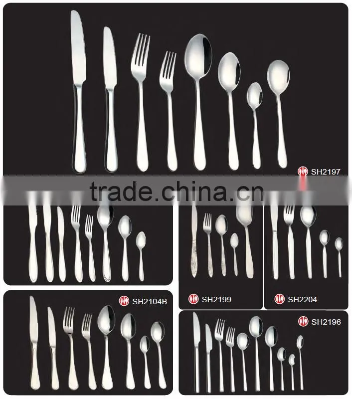 Stainless steel spoon and fork