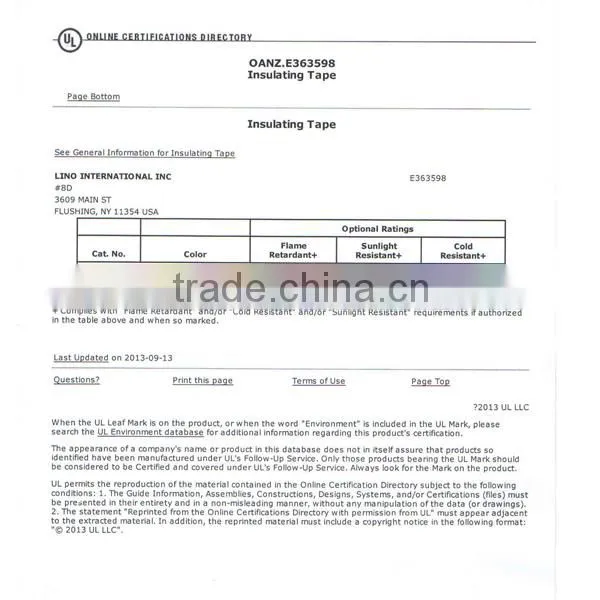 Good Quality PVC Adhesive Tape for Electric Wire