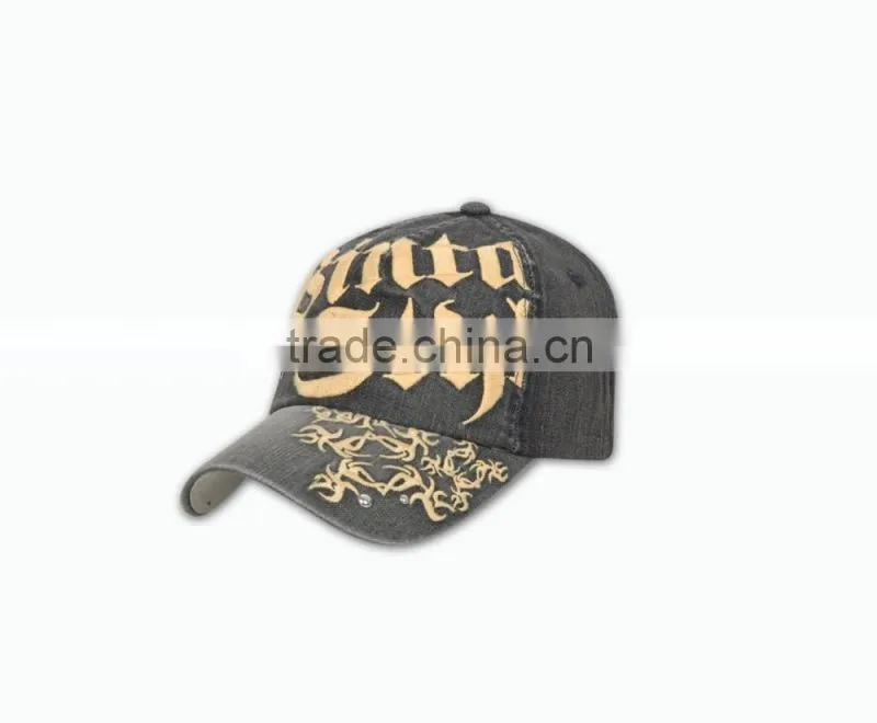 OEM cheap fashion jean fabric best quality baseball caps wholesale