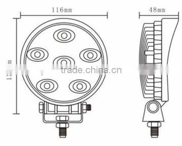 Promotion LED lights rock bottom auto parts 18w LED working light 18w LED truck lights