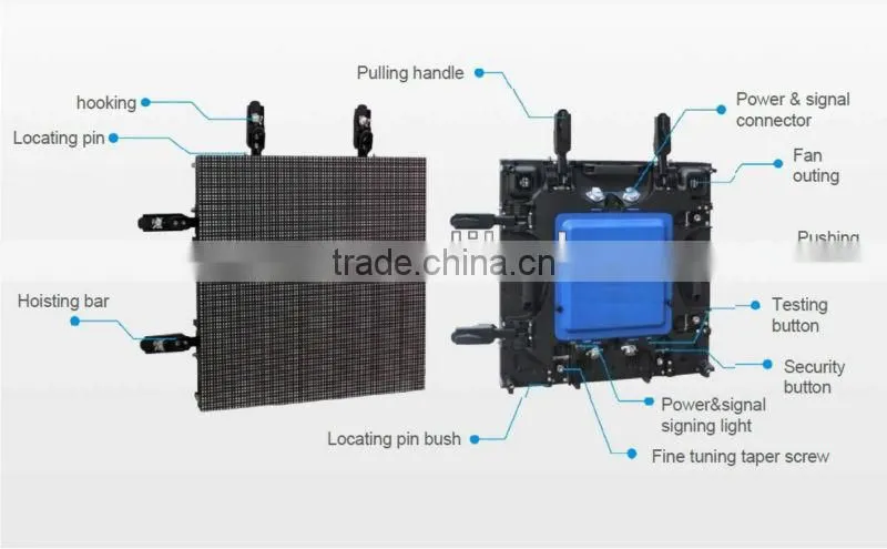 die-cast aluminum led display, Indoor 5.5kgs light wight P6 Die-casting aluminum cabinet LED display