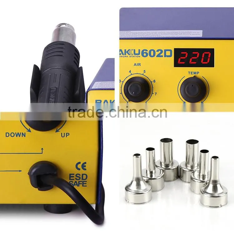 LED Digital Display SMD Hot Air Rework Station with 2 Handle (BK-602D)