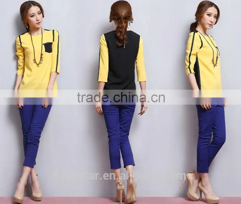 ladies fashion new design yellow chiffon dresses