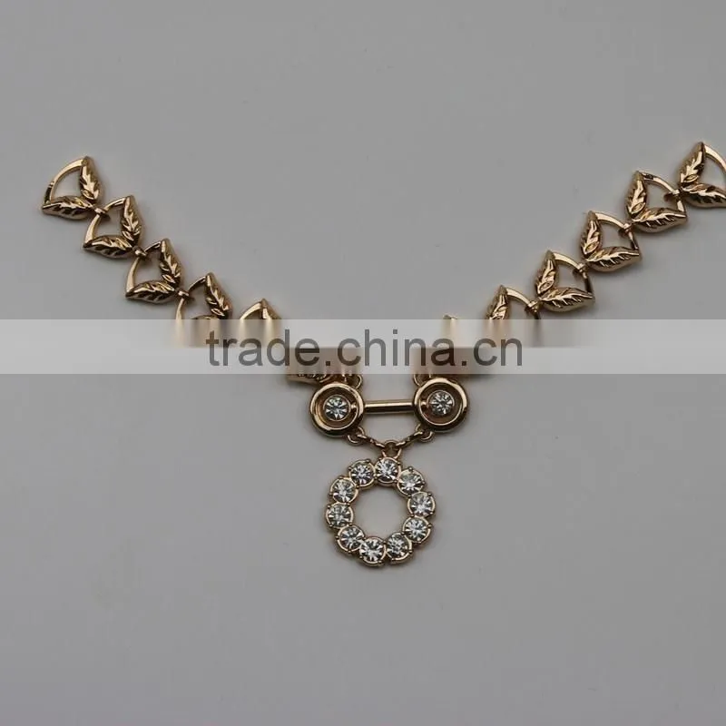 metal connector for garment ornament &metalic rhinestone necklace