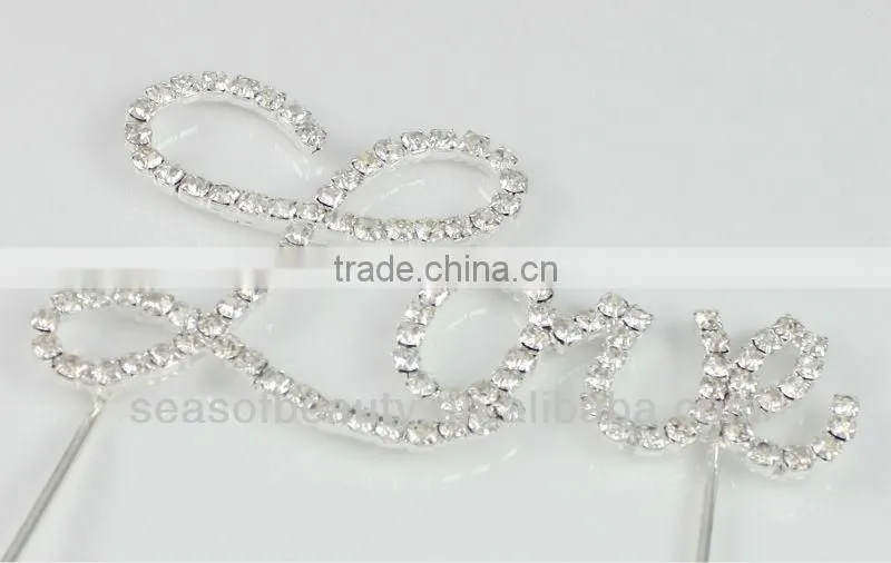 Hot Sale Crystal Letter Wedding Cake Topper