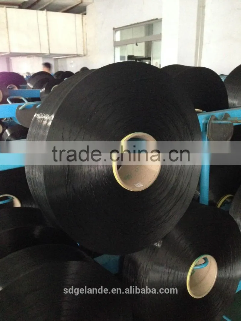 dope dyed polyester filament yarn black poy