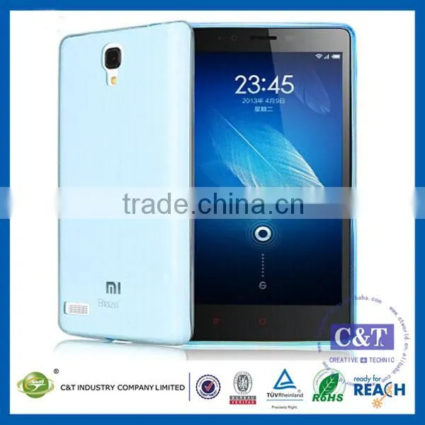 C&T Gel Jelly Flexible Clear Back Cover Skin for xiaomi redmi note case