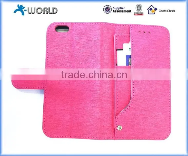 Free access Card Holder stand wallet cover leather case for iphone 6