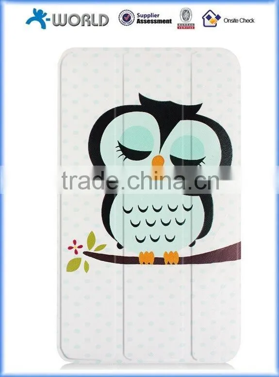 Tri Folding Color Printing Leather Case for Samsung Galaxy Tab A 7.0, Leather Case for Samsung Tab A 7.0 (T280)
