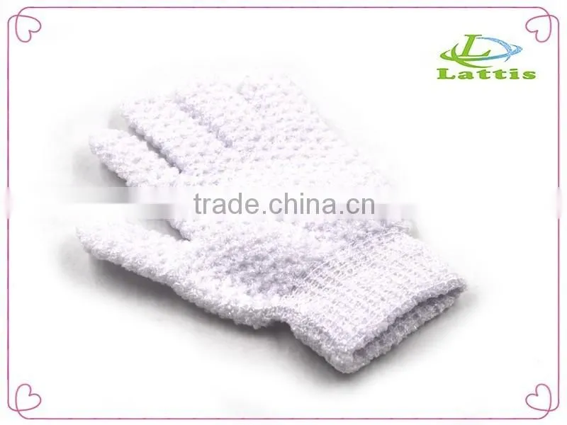 Bamboo fiber body cleaning bath shower gloves