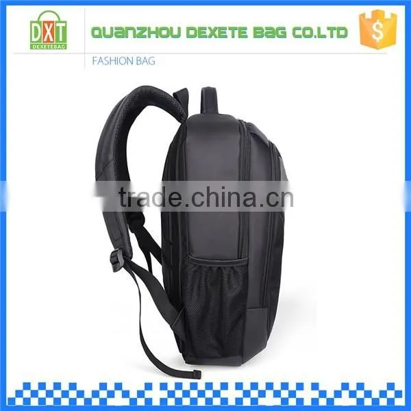Large capacity polyester sports travelling men black packable backpack