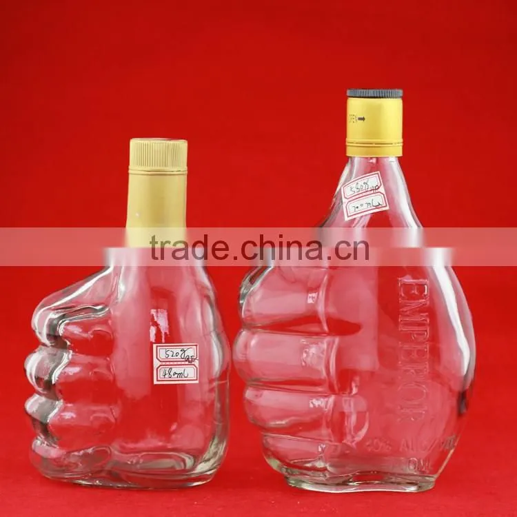 Hot selling good quality fancy glass bottles elegant bottles spirit bottles
